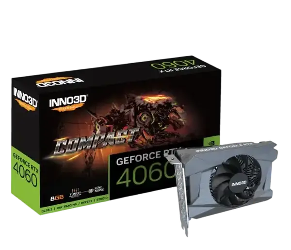Відеокарта Inno3D GeForce RTX 4060 COMPACT 8GB GDDR6 (N40601-08D6-173050N)