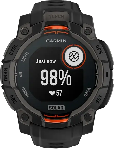 Смарт-годинник Garmin Instinct 3 45mm Solar Black with Black Band (010-02934-00)