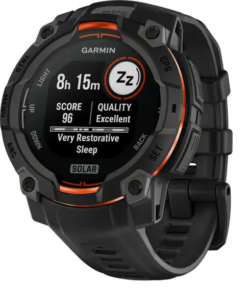 Смарт-годинник Garmin Instinct 3 45mm Solar Black with Black Band (010-02934-00)
