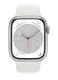Смарт-годинник Apple Watch 8 41/Silver Aluminum/White Sport LTE (MP4A3)