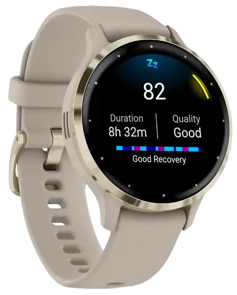 Смарт-годинник Garmin Venu 3S Soft Gold S. Steel Bezel w. French Gray Case and S. Band (010-02785-02)