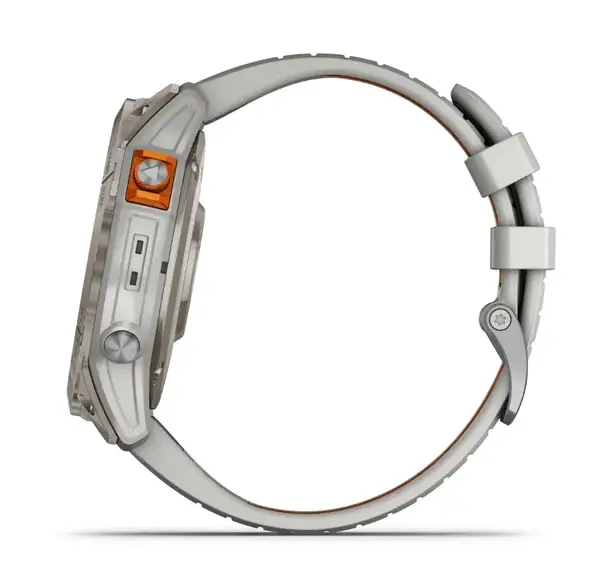 Смарт-годинник Garmin Fenix 7X Pro Sapphire Solar Titanium w. Fog Gray/Ember O. Band (010-02778-14/15)