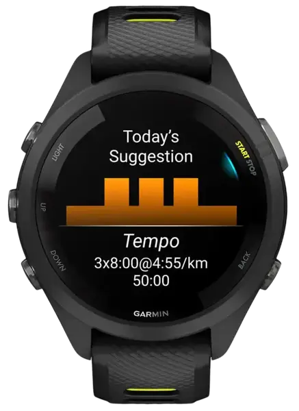 Смарт-часы Garmin Forerunner 265S Black Bezel and Case w. Black/Amp Yellow S. Band (010-02810-03/13/53)