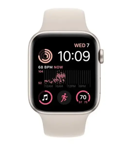 Смарт-годинник Apple Watch SE 2 44/Starlight Aluminum/Starlight Sport GPS (MNJX3)