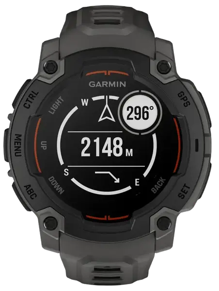 Смарт-годинник Garmin Instinct E 45mm Black with Charcoal Band (010-02933-00)