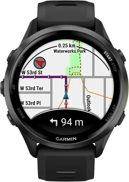 Смарт-годинник Garmin Forerunner 970 Carbon Gray DLC Titanium w. Black Case and Black/Translucent W. Band (010-02969-00/10)