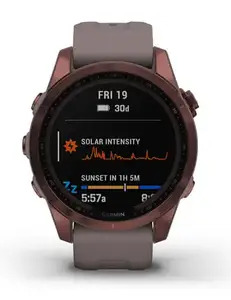 Смарт-годинник Garmin Fenix 7S Sapphire Solar Dark Bronze Titanium w. Shale G. Band (010-02539-28/29)
