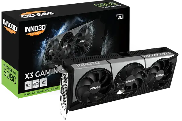 Відеокарта INNO3D GeForce RTX 5080 X3 Gaming OC 16GB GDDR7 DLSS4 (G50803-16D7X-17603930)