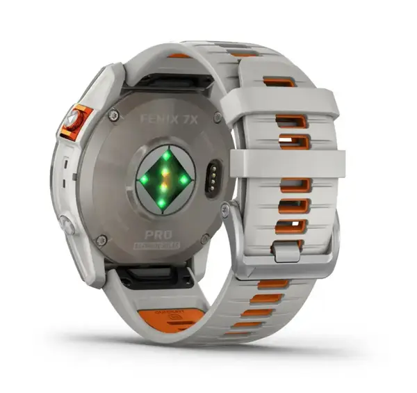 Смарт-годинник Garmin Fenix 7X Pro Sapphire Solar Titanium w. Fog Gray/Ember O. Band (010-02778-14/15)