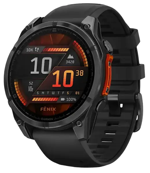 Спортивные часы Garmin Fenix 8 47mm AMOLED Slate Gray with Black Silicone Band (010-02904-00)