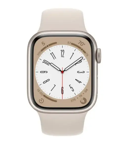Смарт-годинник Apple Watch 8 41/Starlight Aluminum/Starlight Sport LTE (MNHY3)