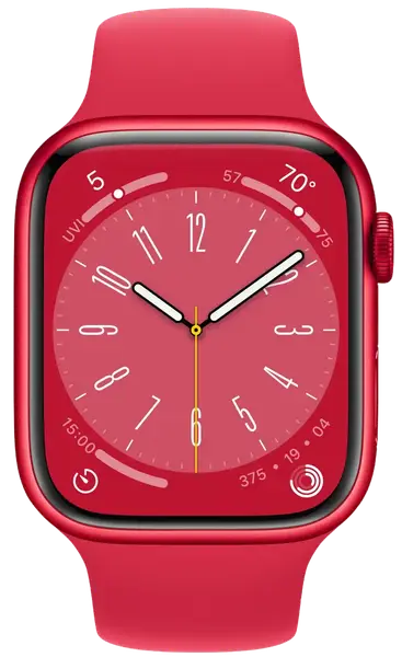 Смарт-годинник Apple Watch 8 45/(PRODUCT)RED Aluminum/RED Sport GPS (MNP43)
