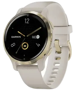 Смарт-годинник Garmin Venu 2S Light Gold Stainless Steel Bezel with Light Sand Case and Silicone Band (010-02429-01/11)