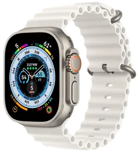 Смарт-годинник Apple Watch Ultra GPS + Cellular 49mm Titanium Case with White Ocean Band (MNH83/MNHF3) Смарт-годинник Apple Watch Ultra GPS + Cellular 49mm Titanium Case with White Ocean Band (MNH83/MNHF3)