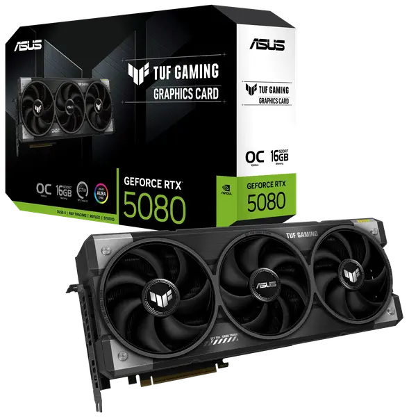 Відеокарта ASUS GeForce RTX 5080 TUF Gaming OC 16GB GDDR7 DLSS4 (TUF-RTX5080-O16G-GAMING)