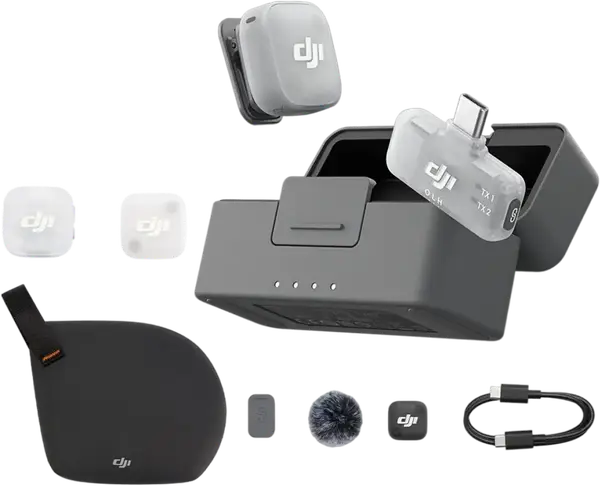 Мікрофонна система DJI Mic Mini 2 (1 TX + 1 Mobile RX + зарядний кейс) (CP.RN.00000533.01 / 6937224139770)