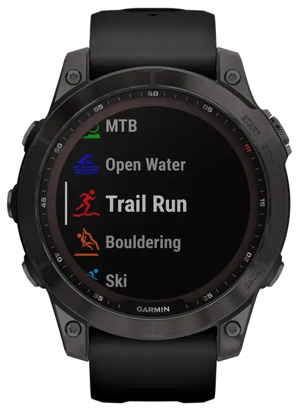 Смарт-годинник Garmin Fenix 7 Sapphire Solar Carbon Gray DLC Titanium with Black Band (010-02540-20/21)