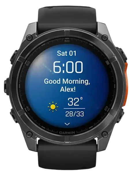 Спортивний годинник Garmin Fenix 8 51mm AMOLED Slate Gray with Black Silicone Band (010-02905-00)