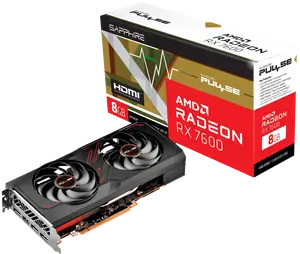Відеокарта Sapphire Radeon RX 7600 8 GB PULSE (11324-01) Відеокарта Sapphire Radeon RX 7600 8 GB PULSE (11324-01)