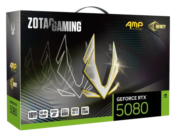 Відеокарта Zotac GeForce RTX 5080 AMP Extreme Infinity 16GB GDDR7 DLSS4 (ZT-B50800B-10P)