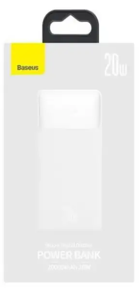 Зовнішній аккумулятор (Power Bank) Baseus PowerBank Bipow Digital Display 20000mAh 20W White (PPDML-M02)