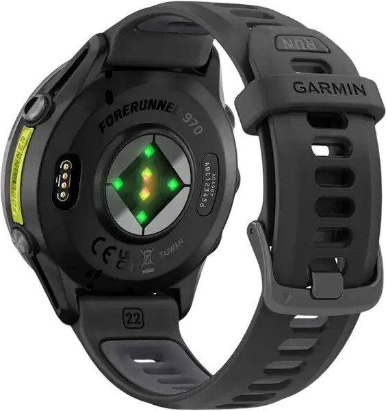 Смарт-годинник Garmin Forerunner 970 Carbon Gray DLC Titanium w. Black Case and Black/Translucent W. Band (010-02969-00/10)