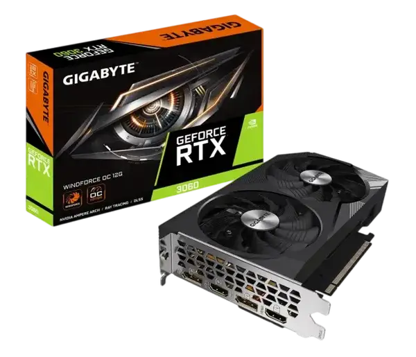 Видеокарта GIGABYTE GeForce RTX 3060 WINDFORCE OC 12G (GV-N3060WF2OC-12GD)