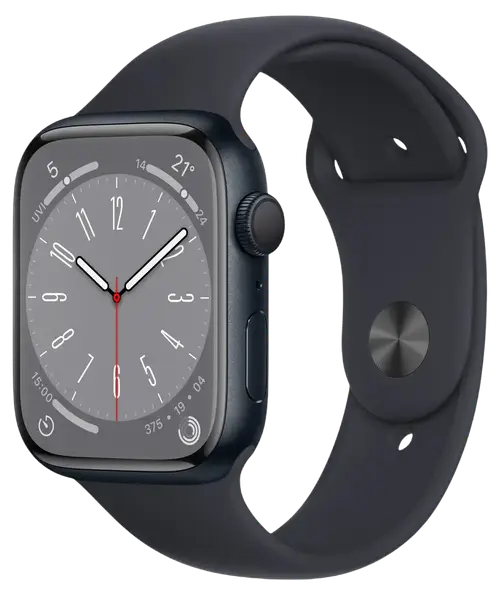 Смарт-годинник Apple Watch 8 45/Midnight Aluminum/Midnight Sport LTE (MNK43)