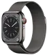Смарт-годинник Apple Watch 8 41/Graphite Steel/Graphite Milanese Loop LTE (MNJM3)