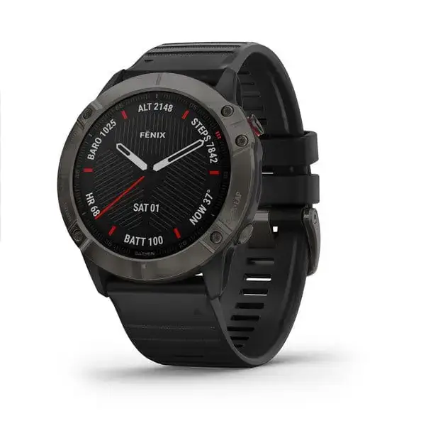 Смарт-годинник Garmin Fenix 6X Pro Sapphire Carbon Grey DLC with Black Band (010-02157-11/10)