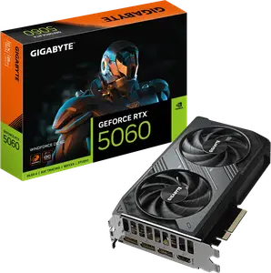 Відеокарта Gigabyte GeForce RTX 5060 Windforce OC 8GB GDDR7 DLSS4 (GV-N5060WF2OC-8GD)