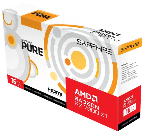 Відеокарта Sapphire Radeon RX 7800 XT 16GB PURE (11330-03)