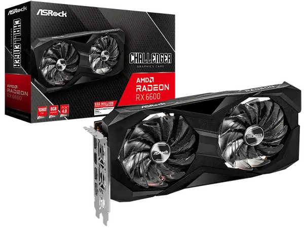 Відеокарта ASRock Radeon RX 6600 Challenger D 8GB (RX6600 CLD 8G)