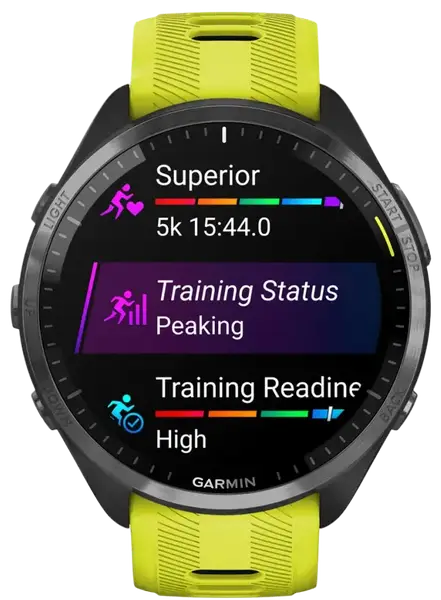 Спортивные часы Garmin Forerunner 965 Carbon Gray Titanium Bezel w. Black Case and Amp Yell/Black S. Band (010-02809-02/12)