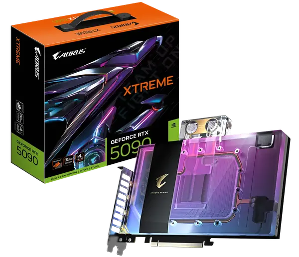 Відеокарта Gigabyte GeForce RTX 5090 AORUS Xtreme Waterforce WB 32GB GDDR7 DLSS4 (GV-N5090AORUSX WB-32GD)