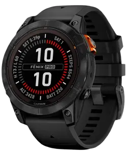 Смарт-часы Garmin Fenix 7X Pro Solar Slate Gray w. Black Band (010-02778-00/01)
