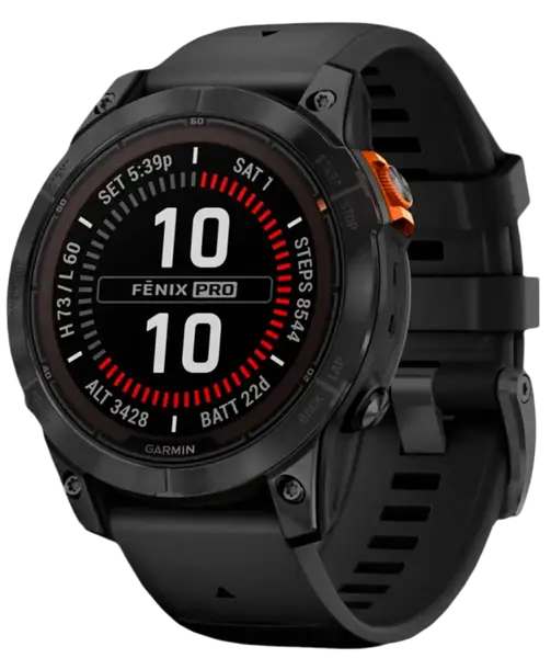 Смарт-часы Garmin Fenix 7X Pro Solar Slate Gray w. Black Band (010-02778-00/01)