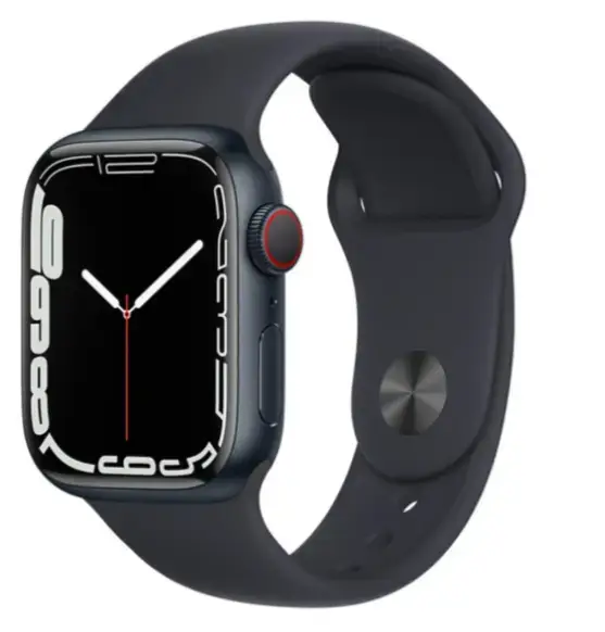 Смарт-годинник Apple Watch Series 7 GPS + Cellular 41mm Midnight Aluminum Case w. Midnight S. Band (MKH73)