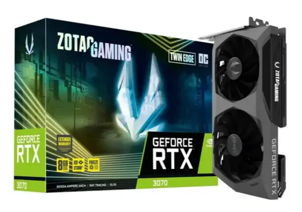 Відеокарта Zotac GAMING GeForce RTX 3070 Twin Edge OC LHR (ZT-A30700H-10PLHR)