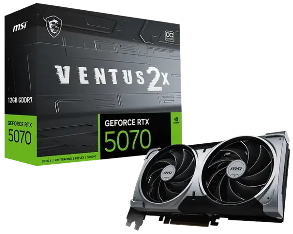 Відеокарта MSI GeForce RTX 5070 12G VENTUS 2X OC