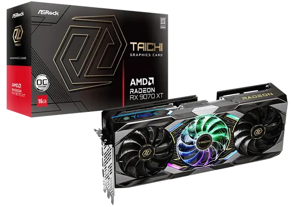 Відеокарта ASRock Radeon RX 9070 XT Taichi OC 16GB GDDR6 (RX9070XT TC 16GO)