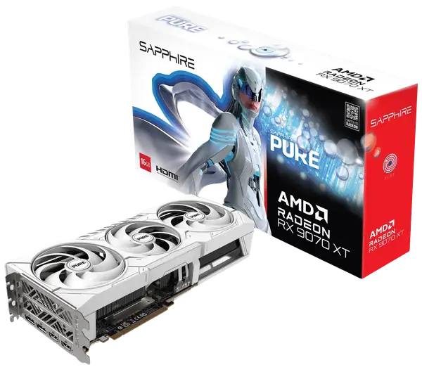 Відеокарта Sapphire Radeon RX 9070 XT Pure OC 16GB GDDR6 (11348-02-20G)