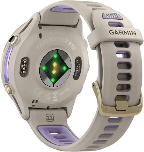 Смарт-годинник Garmin Forerunner 970 Soft Gold Titanium w. French Gray C. and French Gray/T. Indigo Band (010-02969-02/12)