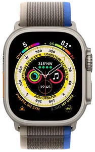 Смарт-годинник Apple Watch Ultra Titanium/Blue Gray Trail Loop S/M LTE (MNHL3)