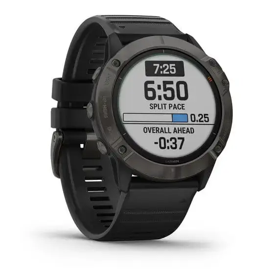 Смарт-годинник Garmin Fenix 6X Pro Solar Titanium Carbon Grey DLC with Black Band (010-02157-21)