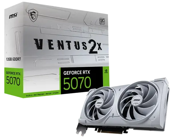 Відеокарта MSI GeForce RTX 5070 12G VENTUS 2X OC WHITE