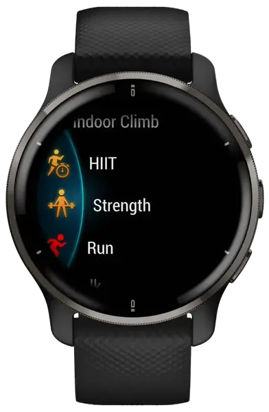 Смарт-часы Garmin Venu 2 Plus Slate Stainless Steel Bezel with Black Case and Silicone Band (010-02496-11)