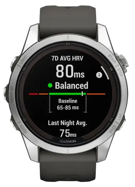 Смарт-часы Garmin Fenix 7S Pro Solar Silver w. Graphite Band (010-02776-00/01)
