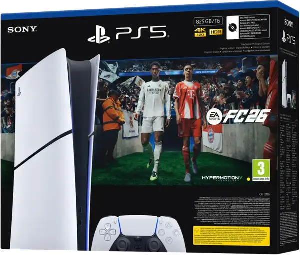 Стаціонарна ігрова приставка Sony PlayStation 5 Slim Digital Edition 825 GB + FC 26