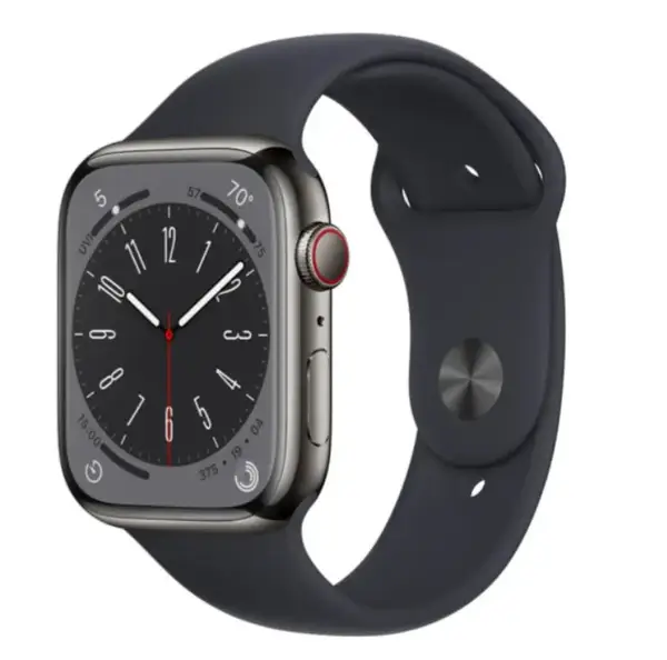 Смарт-годинник Apple Watch 8 45/Graphite Steel/Midnight Sport LTE (MNKU3)